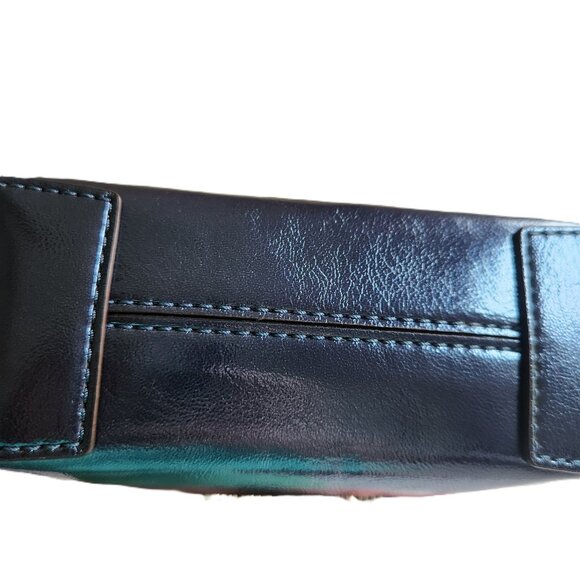Mercer Extra-Small Patent Crossbody Bag Metallic Teal Blue - Picture 8 of 16
